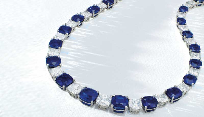 109 каратное сапфировое ожерелье